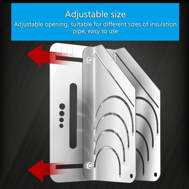 Foam Pipe Insulation Cutting Guide 45° Rubber Insulation Pipe Cutter Professional Foam Pipe Cutter Tool Adjustable