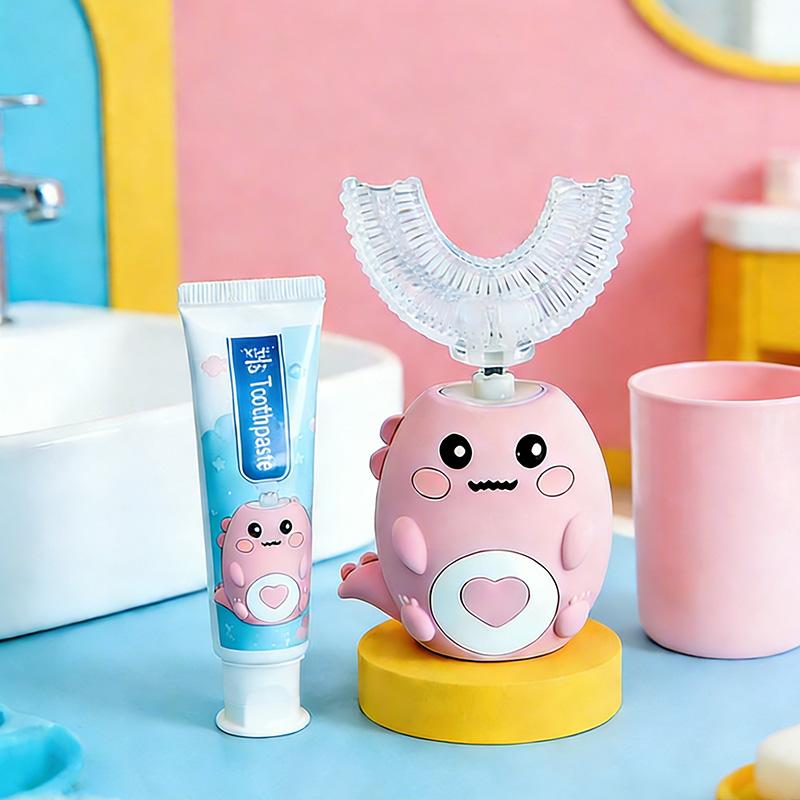 Ultrasonic children's electric toothbrush, can be charged via USB, equipped with an LED display and soft bristles