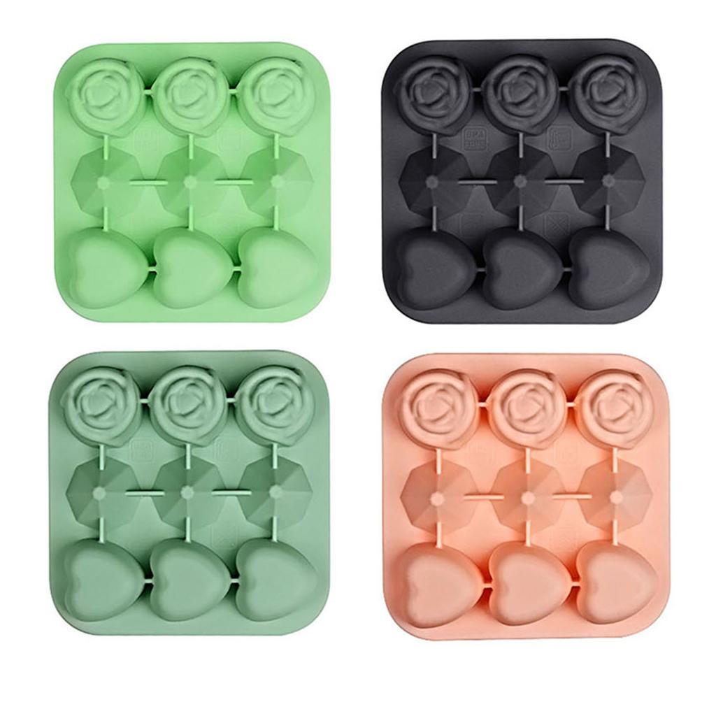 Rose Heart Diamond Ice Cube Mold Ice Cube Tray Food Grade Silicone Ice Maker Mold for Whiskey Drinkers Bartenders
