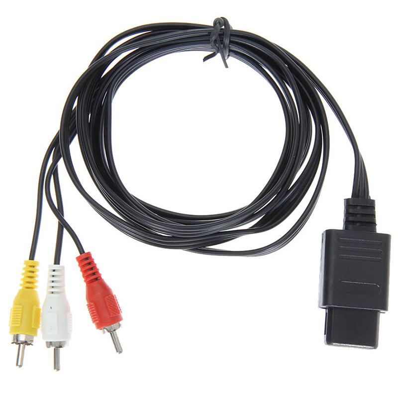 Ny 1,8 m AV Lyd Video RCA Spill Komposittkabel Ledning for Nintendo SNES N64