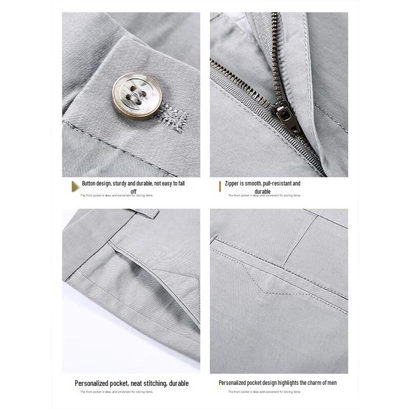 LUOZI Men's Summer Straight Casual Pants