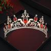 Baroque Wedding Hair Tiara Headpieces Jewelry Crystal Bridal Tiara Crown High-end Rhinestone Diadem Veil Tiaras Birthday Gift