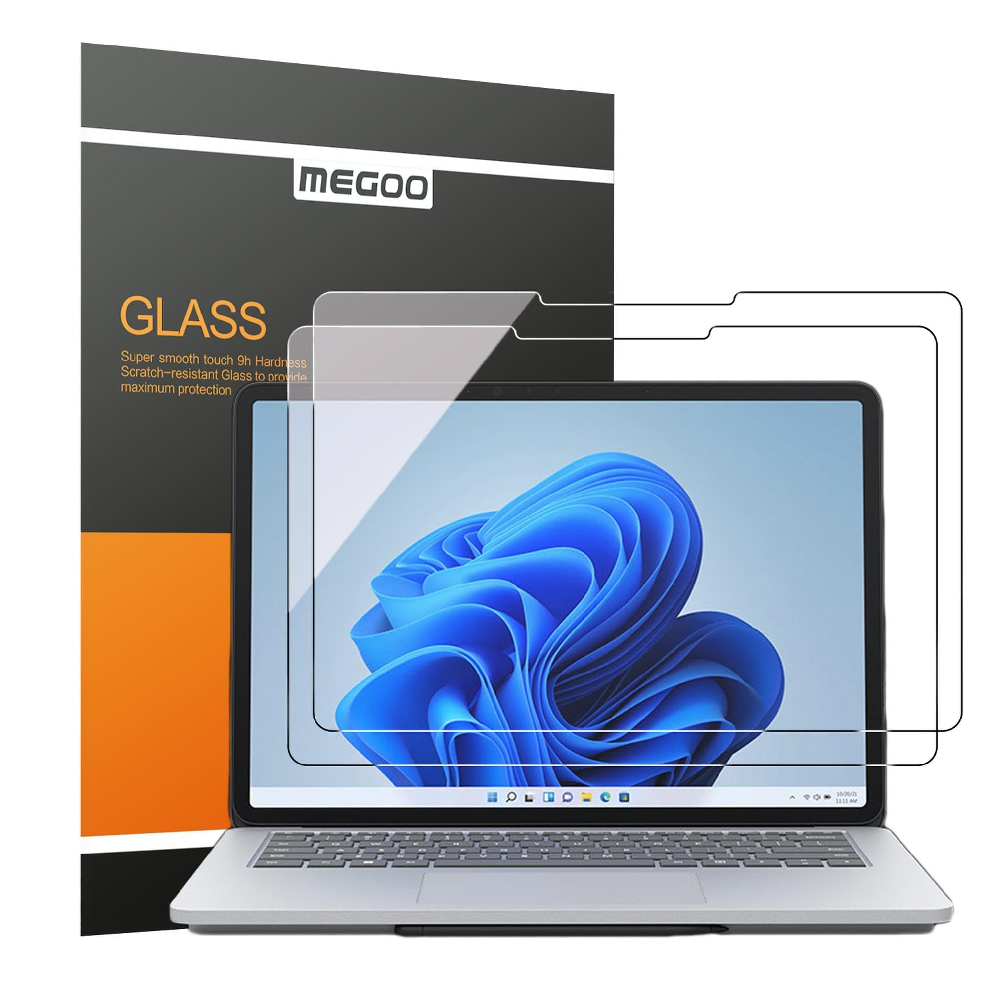 

Защитная пленка для экрана MEGOO Glass для Surface Laptop Studio от грязи и для Microsoft Surface Laptop Studio дюймов [2 шт.] 2/1/Высокая прозрачность/Легко