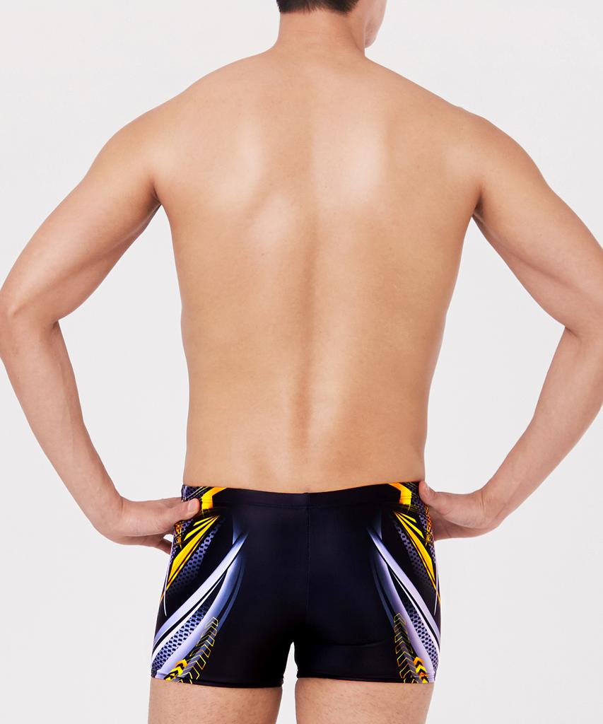 Laelliseupocheu [Qsmq217 Blk] Rotor Men'S Square Swimsuit Black