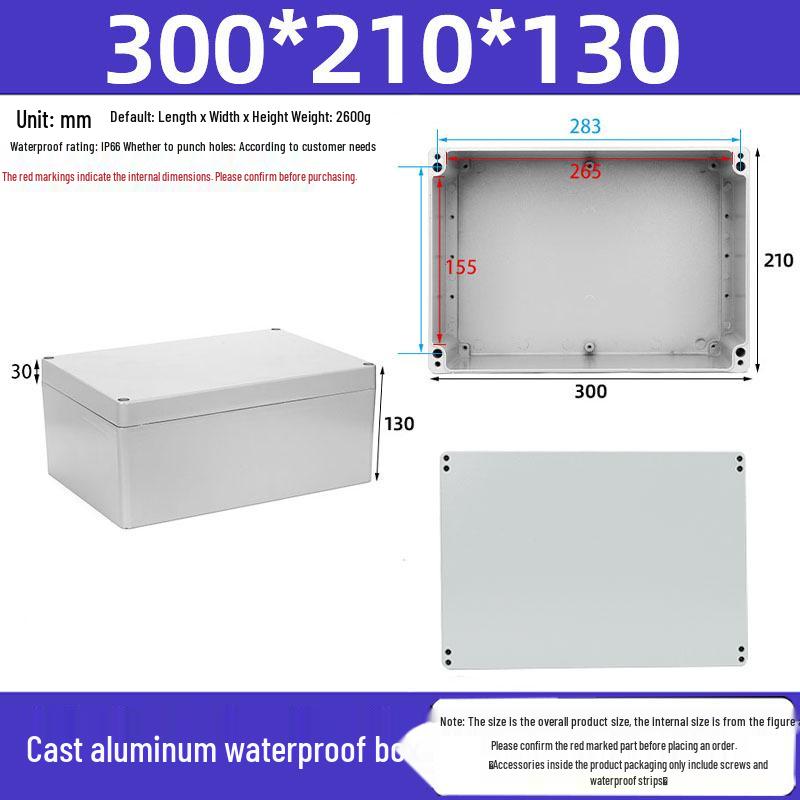 Druckguss-Aluminium Außenverteilerkasten IP65 Wasserdichtes Gehäuse