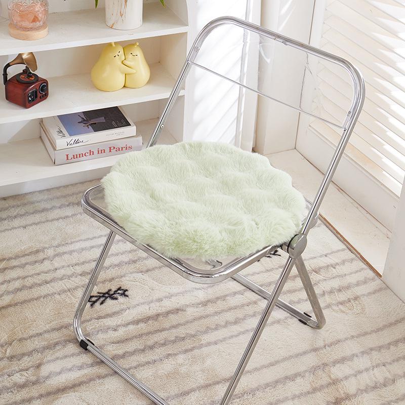 Cozy Winter Rabbit Plush Seat Cushion for Office Chair