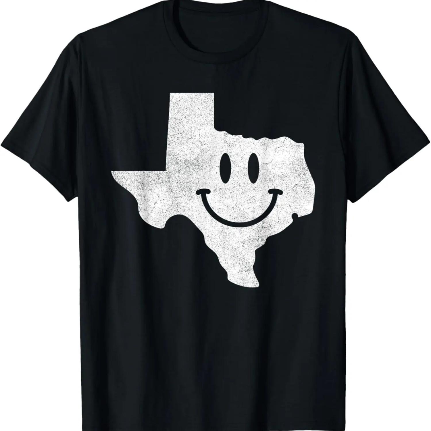 

Smiling in TX – Funny Texas Happy Face T-Shirt XXXXXL чорний