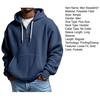 Herren Sweatshirt Waffelstoff Kapuzenpullover Einfarbig 1/4 Reißverschluss Pullover mit Vordertasche Herbst Winter Lässig Locker Sitzend Sportoberteile