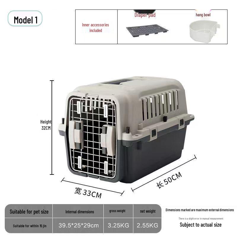 Extra Large Portable Pet Airline Carrier for Dogs, Cats, and Small Animals