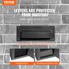 Through The Wall Drop Box 13x7x17" Mailbox with Combination Lock Black