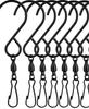10pcs Swivel Hooks Clips for Hanging Wind Spinners Wind Chimes Crystal Twisters Party Tools Kitchen Bedroom Rotating S Hooks