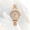 Fieldwork Analog Watch with Metal 5 ATM Water Stone WP Pink Gold Women's Band, Resistance, Shell-Style Detail, Michelle, (MKM3514-4)