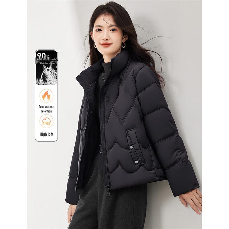 

Women s 90% White Duck Down Short Puffer Jacket L