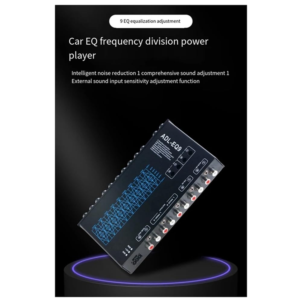 Lzcxszzm 9 Band Graphic Equalizer Digital Car Audio -EQ9 Full Series Car Amplifier Equalizer with Adjustable Filter