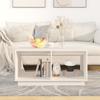 White Coffee Table 80 X 50 X 40 Cm Solid Pine Wood