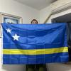 (HIMMELSFAHNE)Flagge von Curaçao 90x150cm Hängend Polyester Digitaldruck Flagge von Curaçao für Festbanner