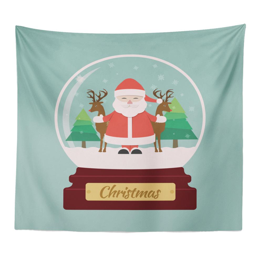 Christmas Series Santa Claus Pattern Tapestry TV Background Wall Landscape Tapestry Hanging Cloth