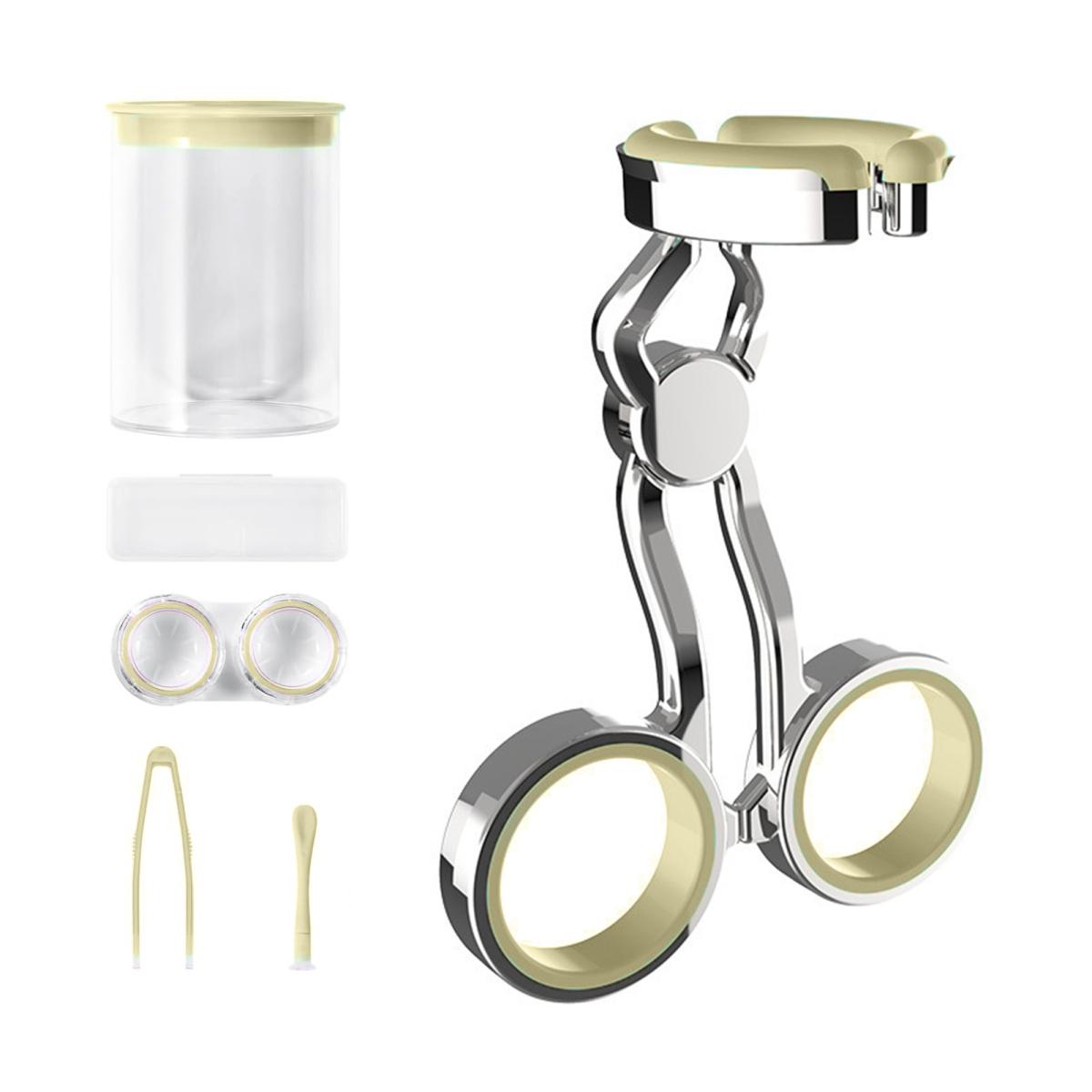 

1 комплект приспособлений для контактных линз, инструмент для установки и удаления контактных линз, высокоэластичный силикон, контроль центральной оси, удобная ручка, контактные линзы жёлтый