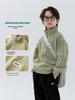 Boys' Fleece-Lined Half-Zip Sweatshirt: Trendy, Warm, Long-Sleeved Top for Autumn/Winter 2025