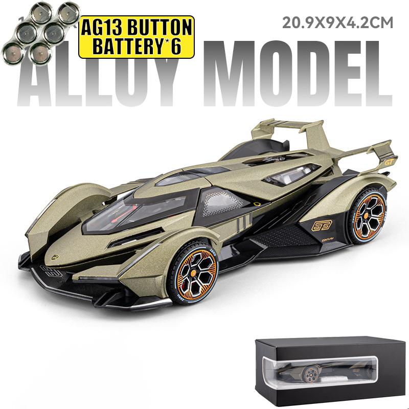 1:24 V12 Vision GT Gran Turismo Super Concept Sports Car Alloy Diecast Model Car Home Decorations Ornaments Collections Birthday