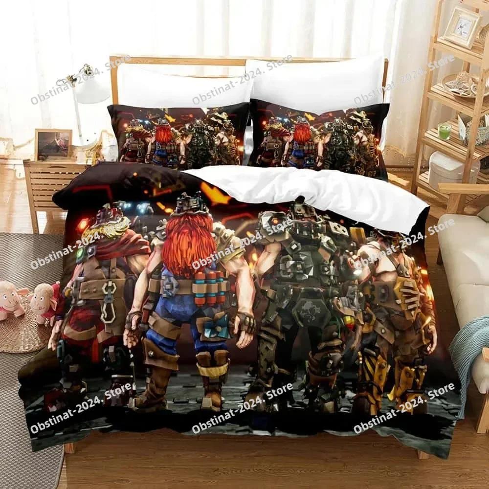 3d Anime Game Deep Rock Galactic Bedding Set Printed Bed Set With Pillowcase Bed Duvet Cover Single Double Queen Super King Size