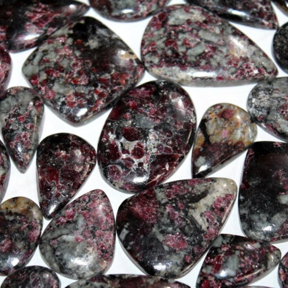 Natural Eudialyte Jasper Cabochon Gemstone Lot, Mix Shapes And All Size Cabochon Lot, Healing Gemstone Lot.