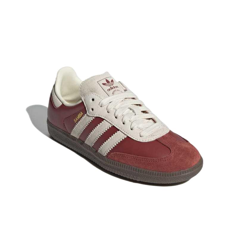 adidas Samba OG J Preloved Ruby Cream White Kids Sneakers Red Gum JH7863