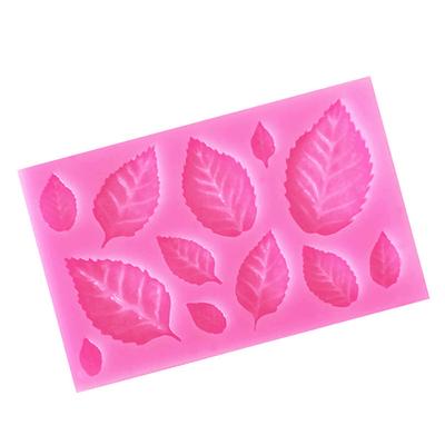 3D Mini Rose Flower Leafs Silicone Mold Diy Fondant Chocolate Sugarcraft Cake Decor Baking Tools Confectionery Clay Resin Mould
