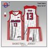 Conjunto de Jersey de Basquete Digital Estampado Unissex de Secagem Rápida