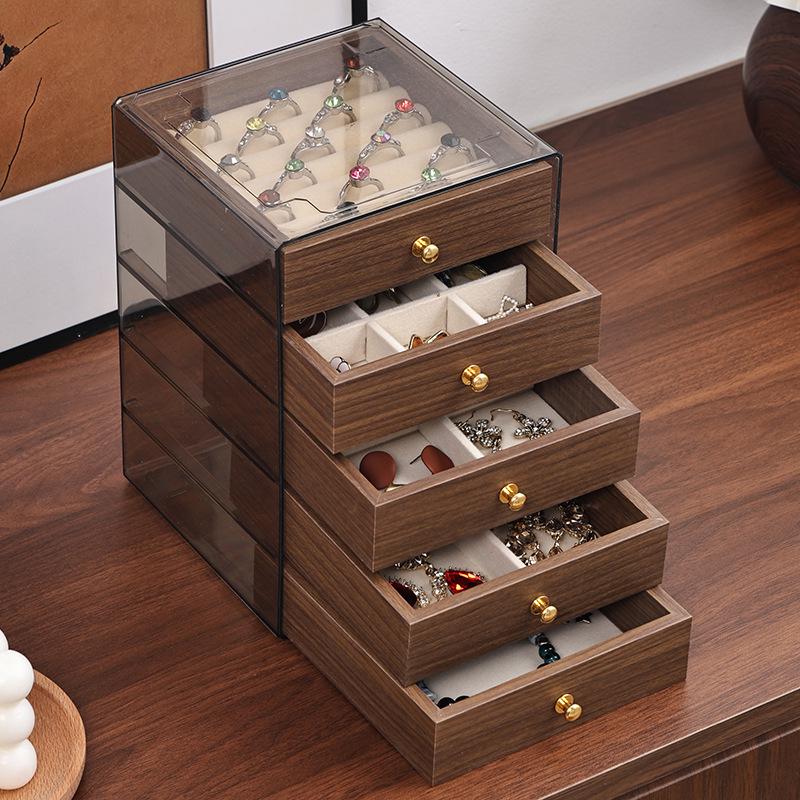 Dustproof Multi-layer Jewelry Box with Drawer for Bracelets, Necklaces, Rings, and Earrings - Large Capacity Storage for Accessories