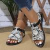 Fashion 2025 New Summer Casual Sandals Vintage Open Toe Flip Flops Fashion Beach Flat Basic Square Head Designer Shoes