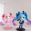 New Anime 15Cm Virtual Singer Manga Statue Figurines Model Toys Computer Desk Cake Decoration Cute Toys Birthday Christmas Gift
