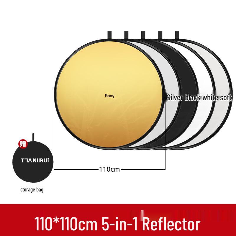 Foldable 5-in-1 Photography Reflector for Studio & Portrait Lighting