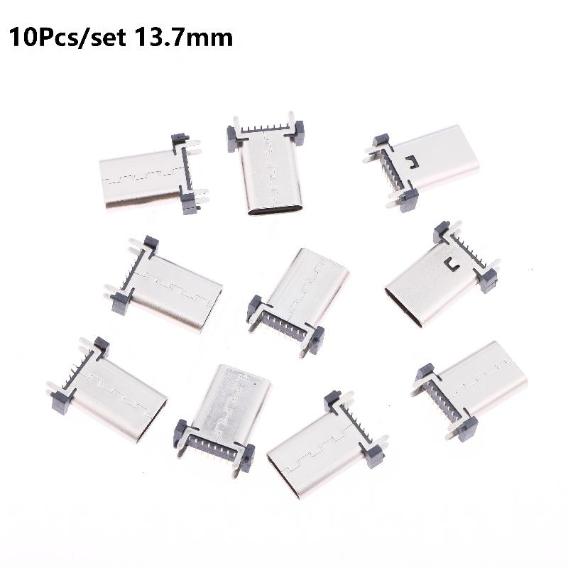Type C USB Female Socket 16Pin Vertical Mount Enhanced Connection for Gaming Console Repair