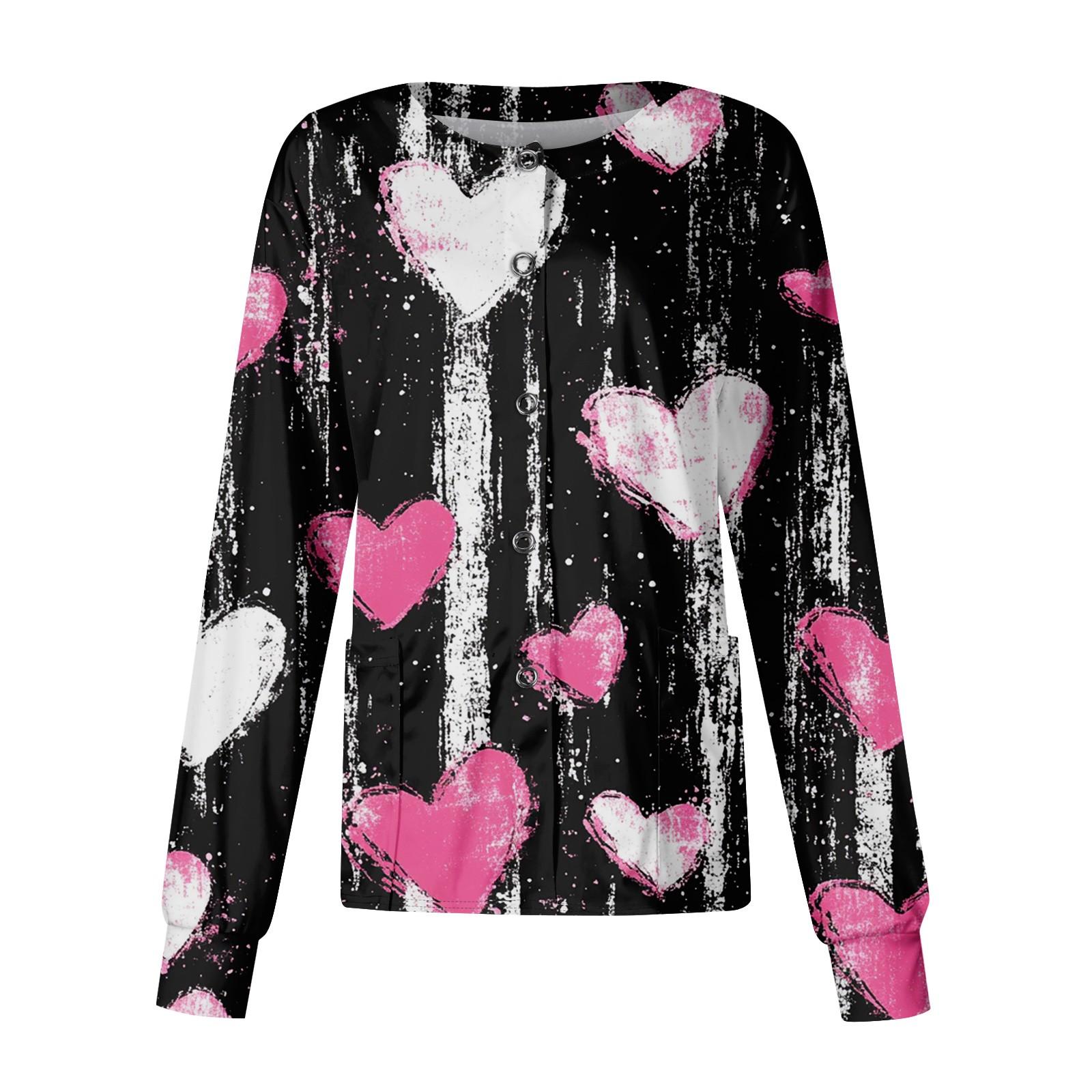 Женский повседневный однобортный однобортный кардиган с длинным рукавом и принтом — фото 5