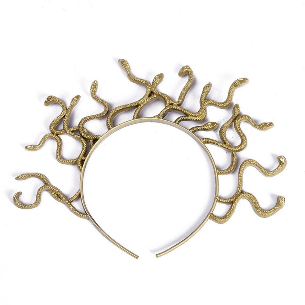

New Colored Halloween headband Greek Mythology Stage Performances Snake Hair Hoop Scary Headwear Cosplay Prop Party Supplies