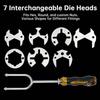 Sink Drain Wrench Multifunctional Plumber Installation Tool With 7 Interchangeable Die Heads Tight Space Faucet Wrench Hand Tool