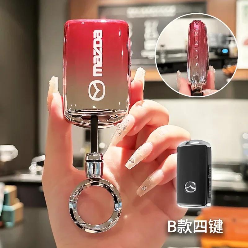 For  TPU Car Remote Key Cover Case Mazda 3 6 cx30 MX30 cx9 x9 cx5 x5 cx8 MX5 ss30 Keychain Protector Bag Remote Fob Shell Cover GF6