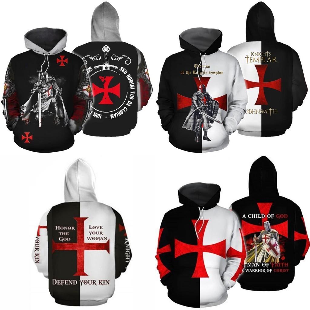 Cross Knight Cosplay Sweatshirt Soft Comfortable Unisex 3d Printed Hoodie Jacket For Medieval Style