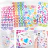 2 Pcs Color Fantasy Series Decorative PVC Laser Stickers Scrapbooking Stick Label Diary Stationery Album Rainbow Ribbon Sticker