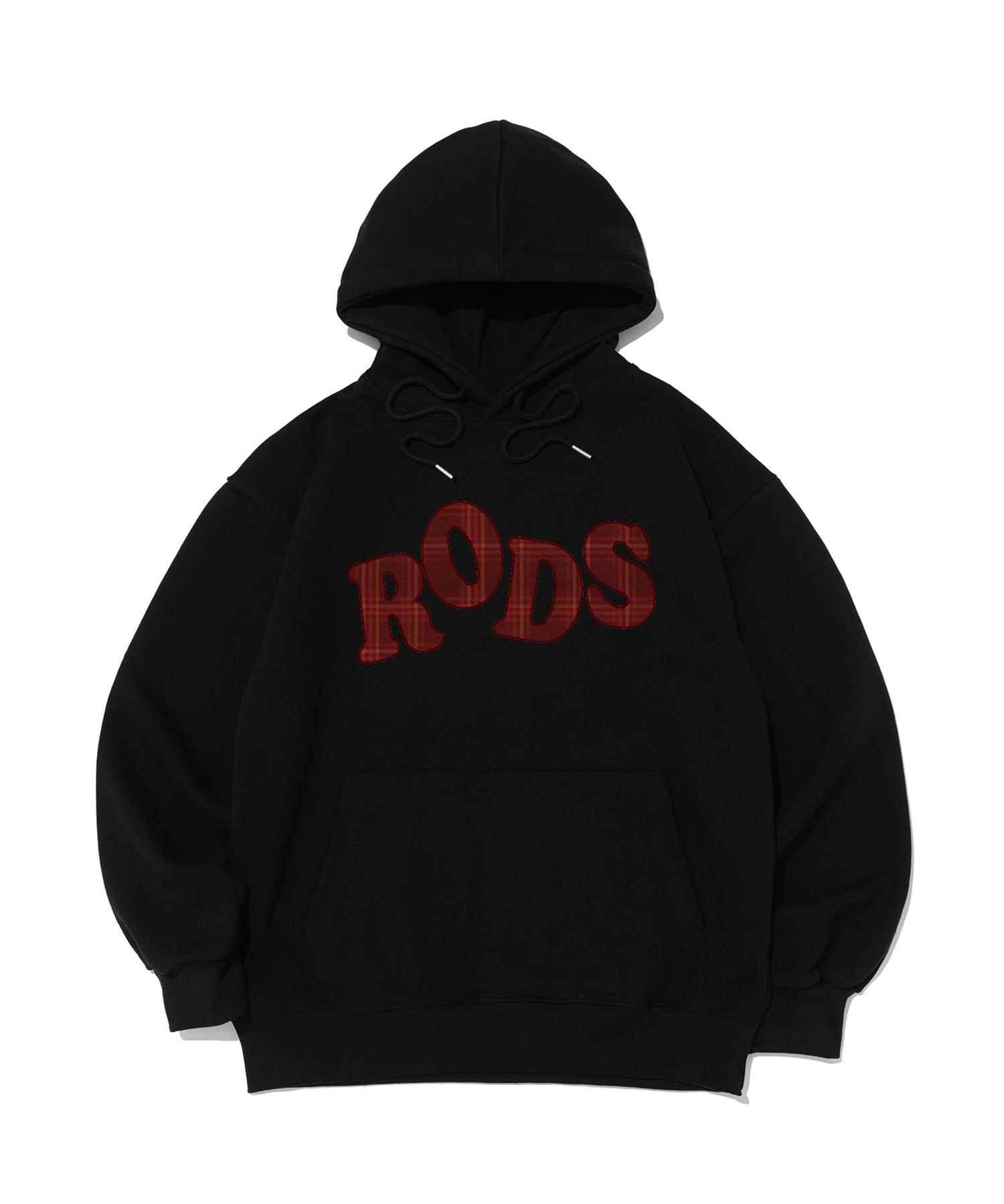 Толстовка с капюшоном Road Road Rods Большой логотип Клетка (Черный/Бордовый) Black/L