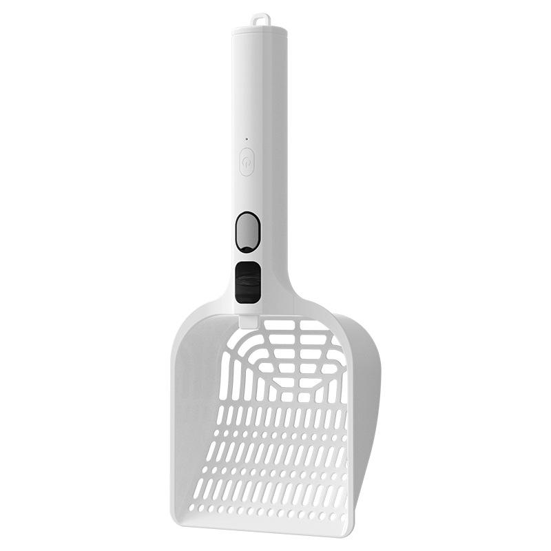 Smart Rechargeable Deodorizing Cat Litter Scoop with Thickened Mesh, Large Size, Dustproof Design