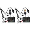 Podcast Equipment Bundle with BM800 Microphone and V8 Sound Card Podcast Equipment for Recording Broadcasting Live Streaming