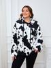Plus Size Women's Oversized Long Sleeve Fleece Hoodie
