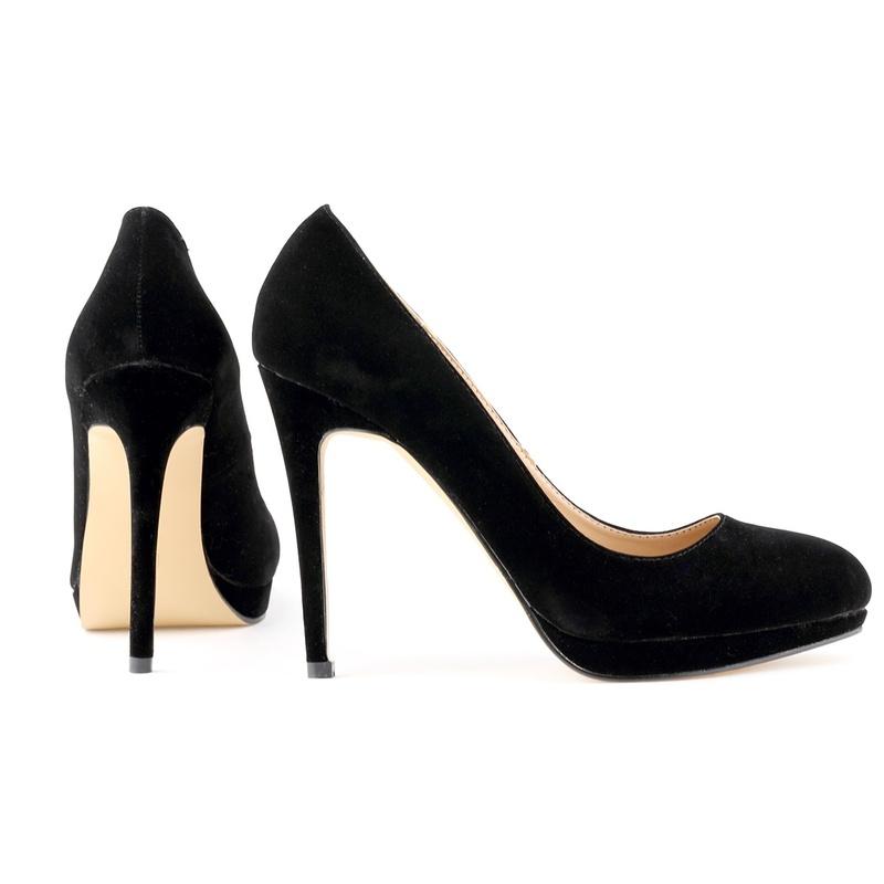 Kadın Kadife Burun Şeffaf Yüksek Topuklu Platform Ayakkabılar Parti Düğün Elbise Ayakkabıları Moda ayakkabı