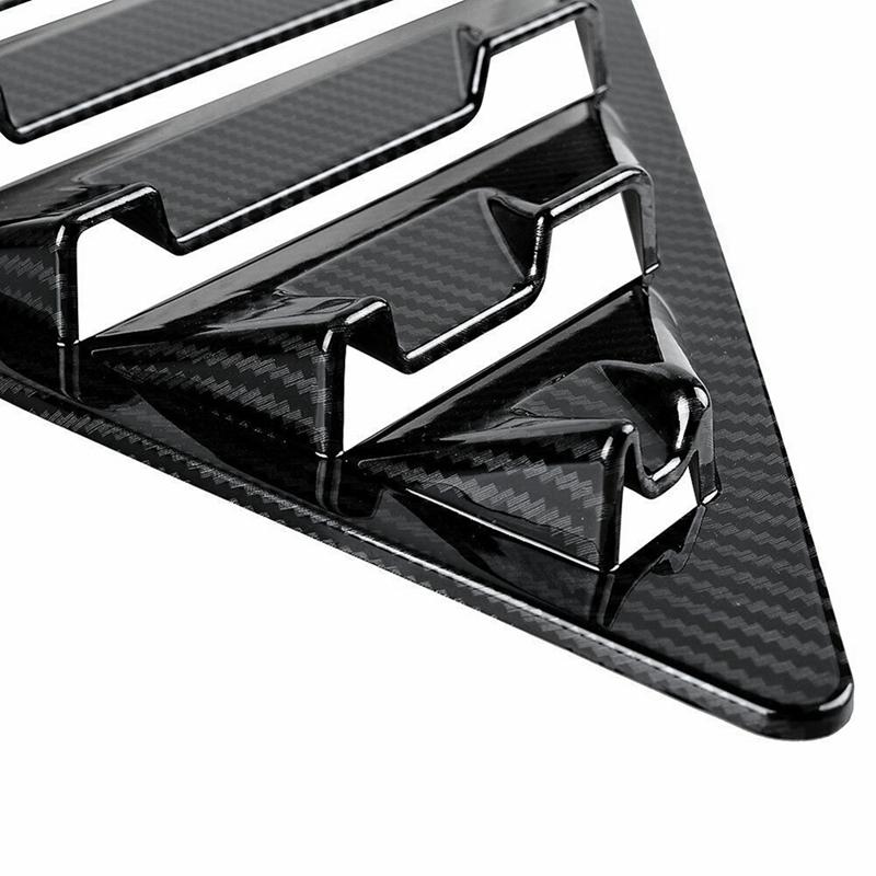 Carbon Fiber Color Rear Side Vent Quarter Window Louver Shutter Cover Parts Accessories For Ford Focus MK3 Hatchback 2012-2018