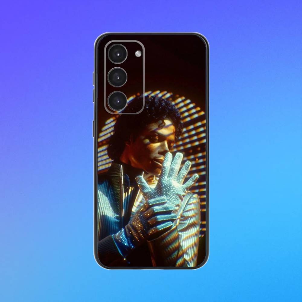 M-Michael J-Jackson Phone Case For Samsung A73,A72,A71,A70,A53,A52,A51 Black Soft Case