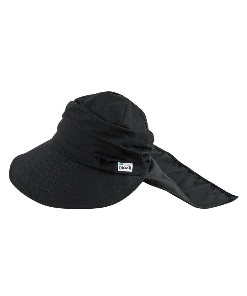 [Nissen] Women's Moz Washable UV 2-Way Sweat Newsboy Cap (2 Sizes To Choose From) (with Back Flap) Black L