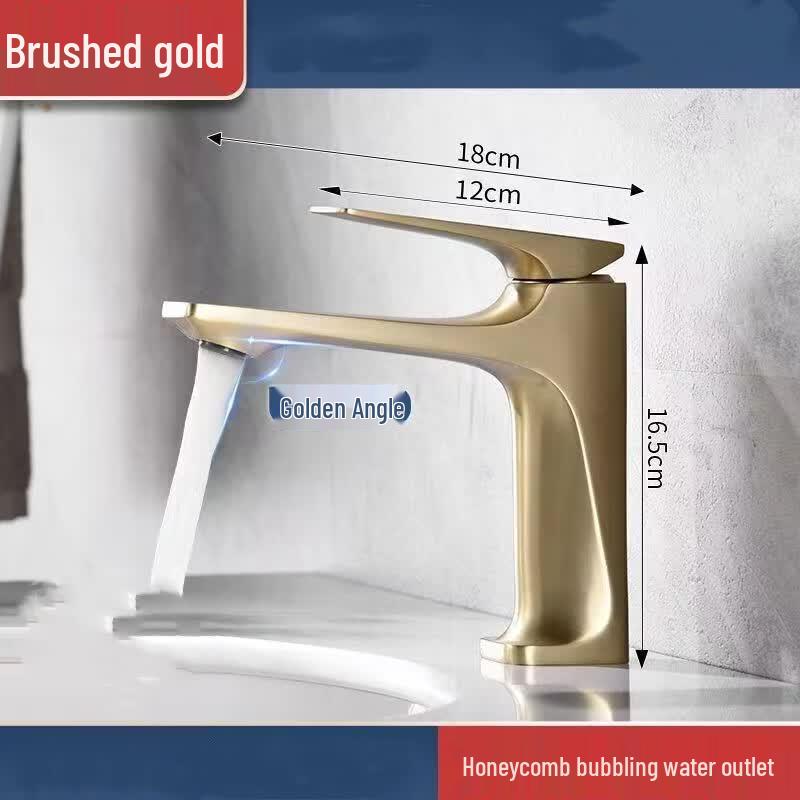 Brushed Gold Bathroom Basin Faucet