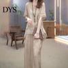 Blouse Pants Set 2 Pcs/Set Women Top Round Neck Half Sleeves Irregular Hem Dating Outfit Wide Leg Elastic Waist Trousers Daily Leisure Pantsuit